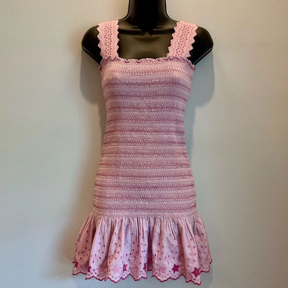 LoveShackFancy Jax‎ Mini Dress in Lavender Fields - Picture 3 of 12